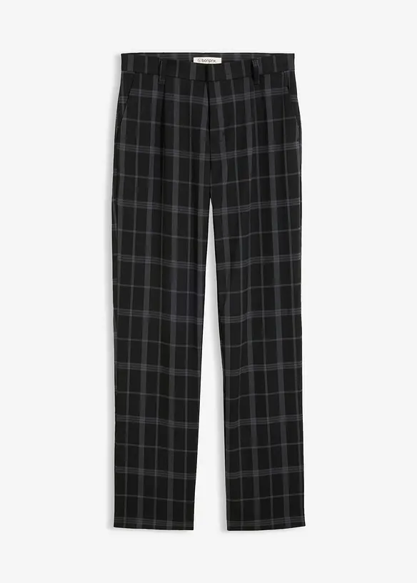 Chinohose aus Viskose-Mix in schwarz von vorne - bonprix