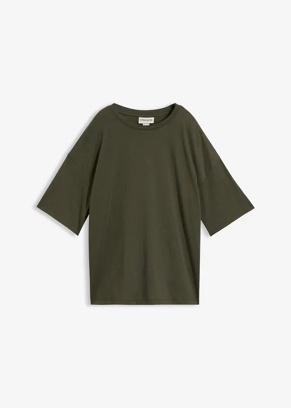 Oversized T-Shirt in grün von vorne - bonprix