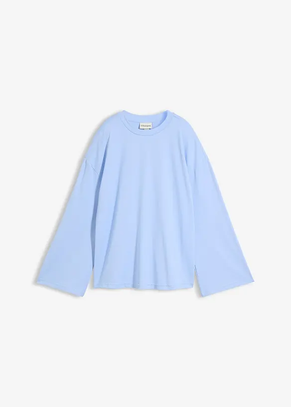 Longshirt aus leichtem Jersey in blau von vorne - bonprix