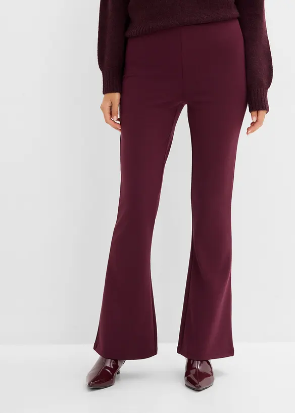 Leggings aus bequemen Punto di Roma in rot von vorne - bonprix