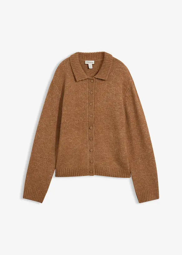 Strickjacke in braun von vorne - bonprix Strickjacke in braun von vorne - bonprix