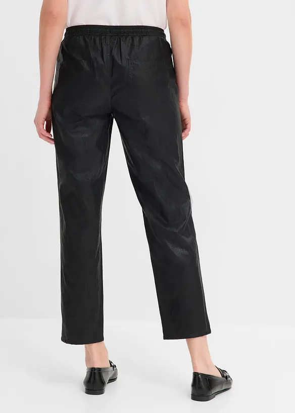 Lederimitat Schlupfhose mit Crash-Optik in schwarz von hinten - bonprix Lederimitat Schlupfhose mit Crash-Optik in schwarz von hinten - bonprix