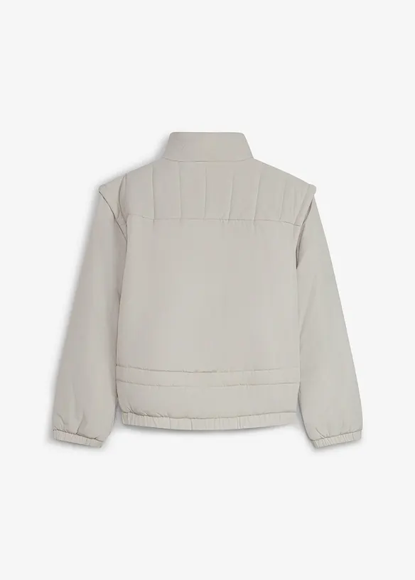 Puffer-Jacke in grau von hinten - bonprix