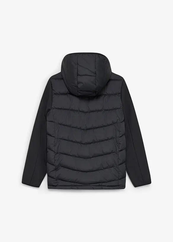 Leicht wattierte Übergangsjacke in schwarz von hinten - bonprix