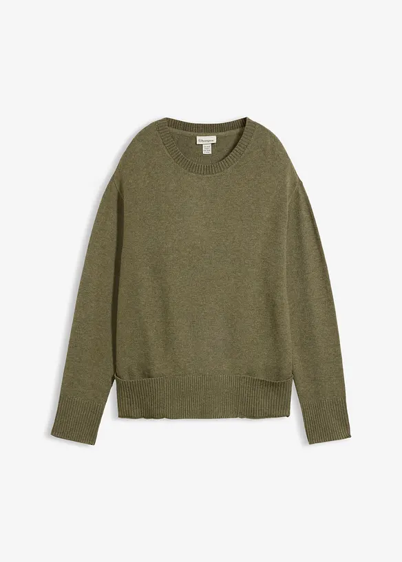 Pullover aus Viskose-Mix in grün von vorne - bonprix Pullover aus Viskose-Mix in grün von vorne - bonprix