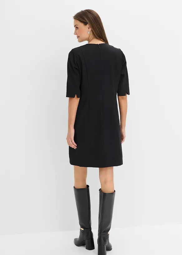 Etuikleid mit Zierknöpfen in schwarz von hinten (Totalaufnahme) - bonprix Etuikleid mit Zierknöpfen in schwarz von hinten (Totalaufnahme) - bonprix