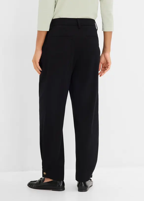 Barrel-Hose aus Viskose-Mix in schwarz von hinten - bonprix Barrel-Hose aus Viskose-Mix in schwarz von hinten - bonprix