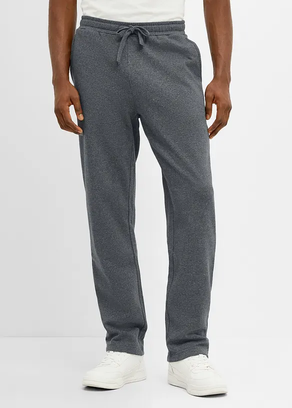 Regular Fit Jogginghose Straight  (2er Pack) in grau von vorne - bonprix