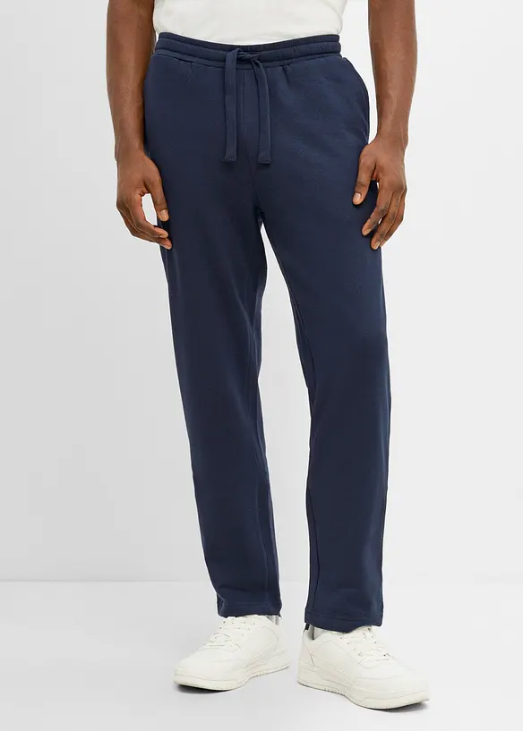 Regular Fit Jogginghose Straight  (2er Pack) in schwarz von vorne - bonprix