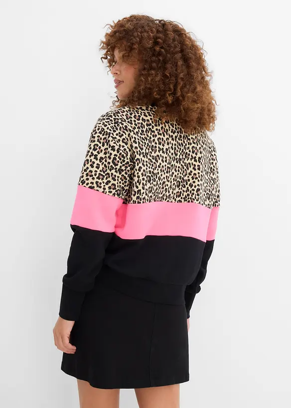 Sweatshirt aus Baumwoll-Mix in schwarz von hinten (im Anschnitt) - bonprix Sweatshirt aus Baumwoll-Mix in schwarz von hinten (im Anschnitt) - bonprix