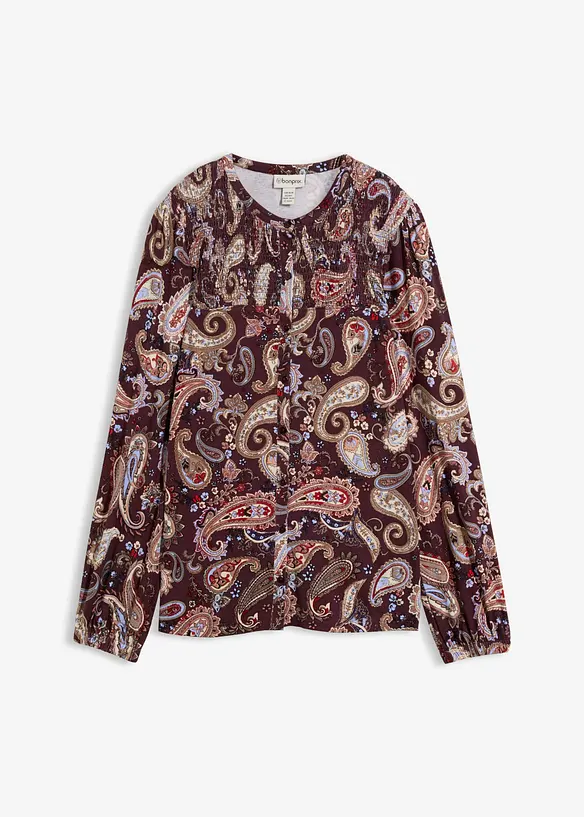 Langarmshirt aus softer Viskose in rot von vorne - bonprix Langarmshirt aus softer Viskose in rot von vorne - bonprix