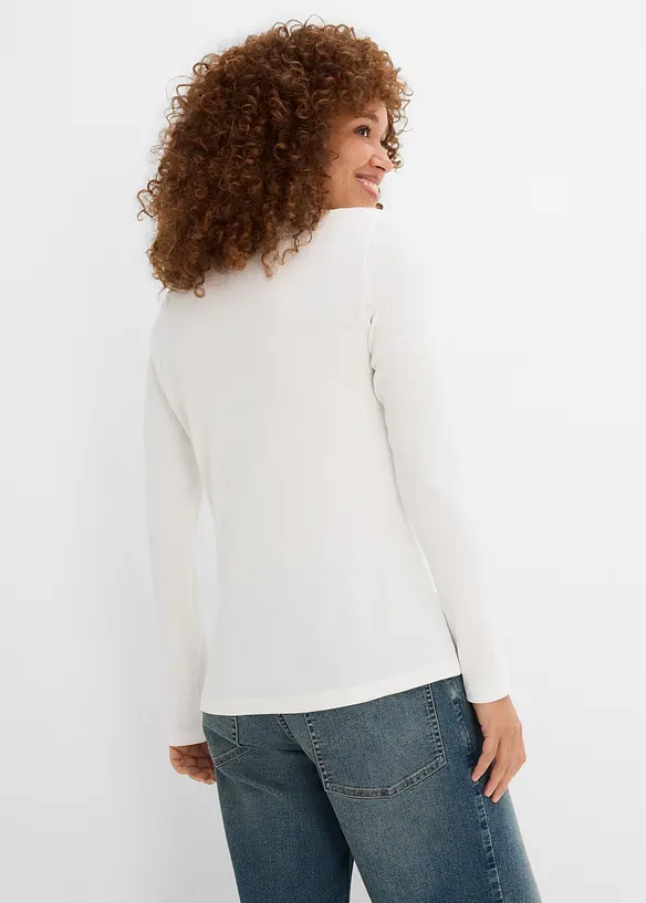 Ripp-Henleyshirt aus reiner Bio-Baumwolle (3er Pack) in blau von hinten (im Anschnitt) - bonprix Ripp-Henleyshirt aus reiner Bio-Baumwolle (3er Pack) in blau von hinten (im Anschnitt) - bonprix
