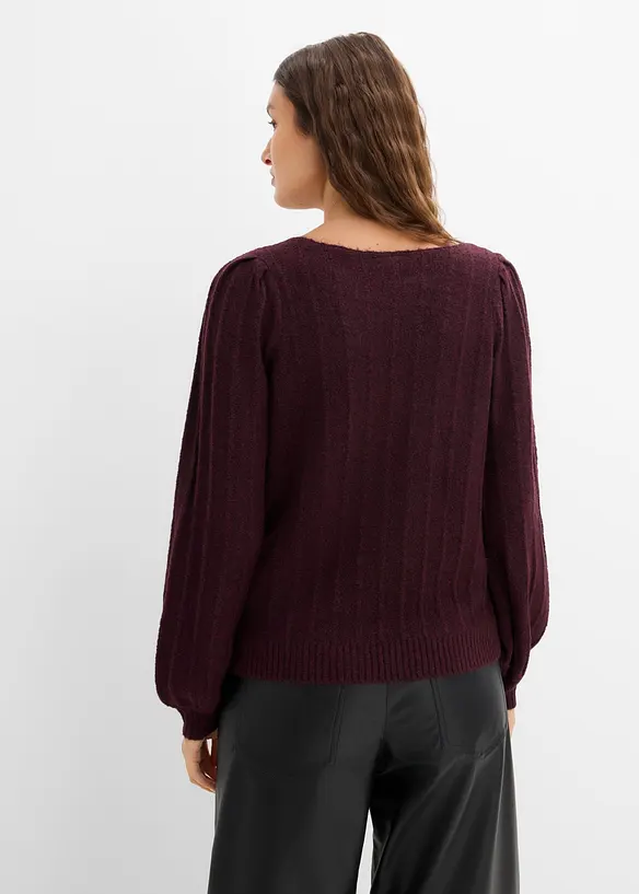 Pullover mit Puffärmeln in rot von hinten (im Anschnitt) - bonprix Pullover mit Puffärmeln in rot von hinten (im Anschnitt) - bonprix