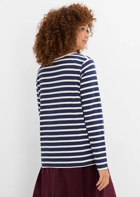 Langarmshirt (6er Pack) in blau von hinten (im Anschnitt) - bonprix Langarmshirt (6er Pack) in blau von hinten (im Anschnitt) - bonprix