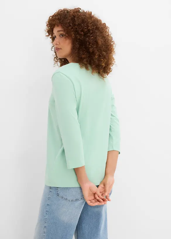 Shirt (3er Pack) in grün von hinten (im Anschnitt) - bonprix