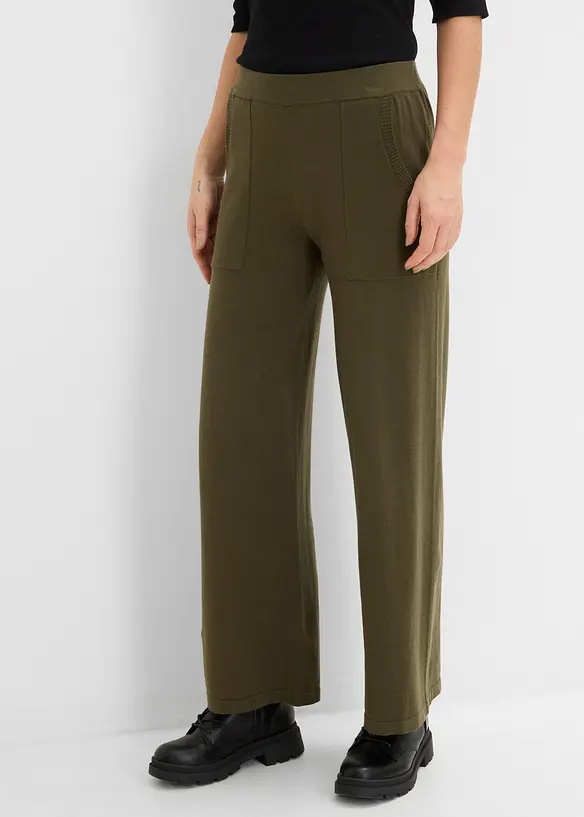 Strickhose in grün von vorne - bonprix Strickhose in grün von vorne - bonprix