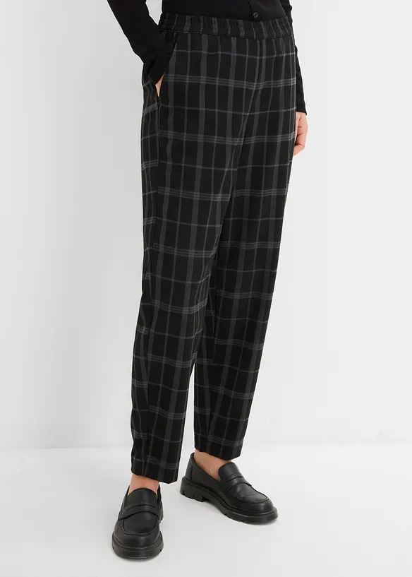 Barrel-Hose aus weichem Viskose-Mix in schwarz von vorne - bonprix Barrel-Hose aus weichem Viskose-Mix in schwarz von vorne - bonprix