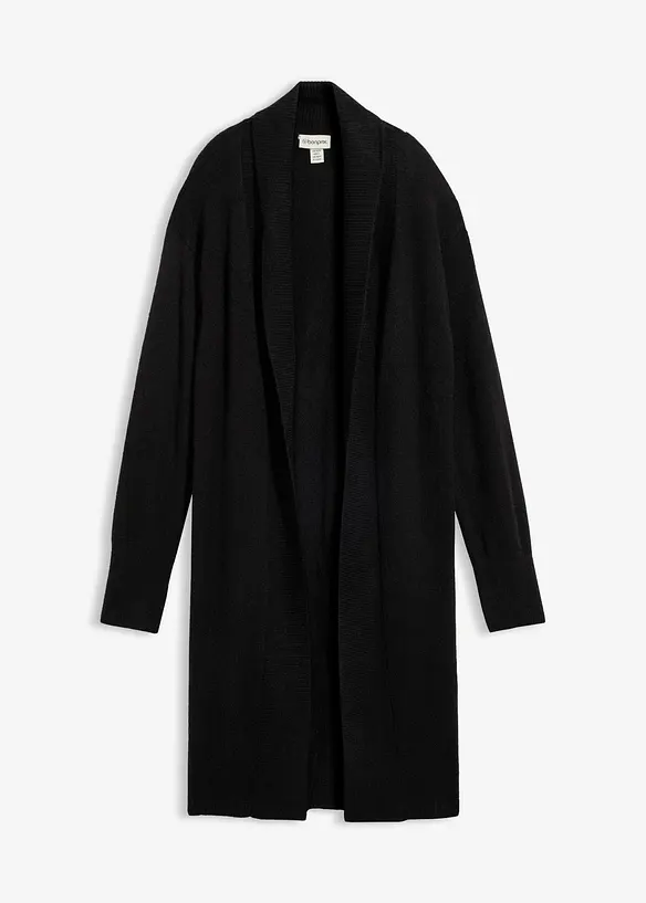 Longstrickjacke in schwarz von vorne - bonprix Longstrickjacke in schwarz von vorne - bonprix