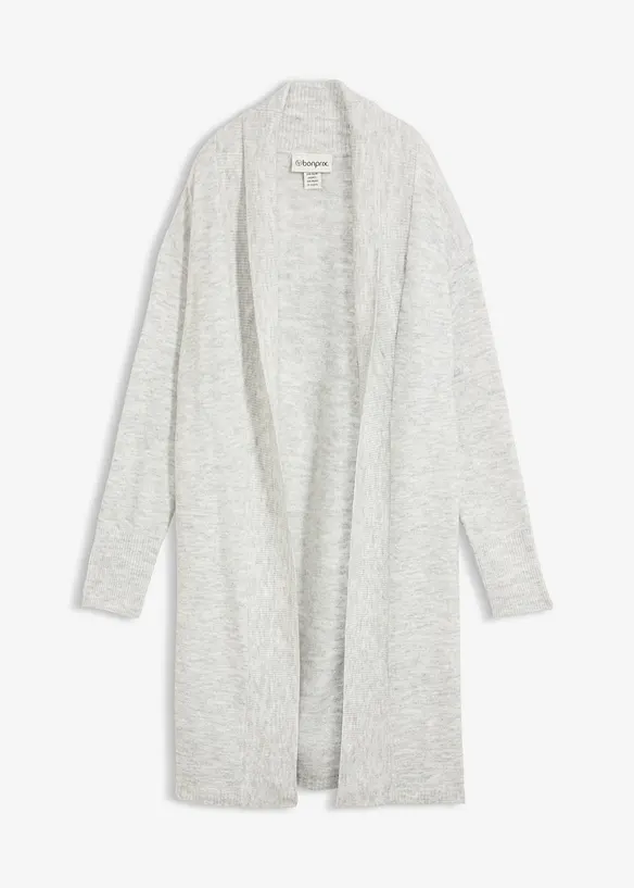 Longstrickjacke in grau von vorne - bonprix Longstrickjacke in grau von vorne - bonprix
