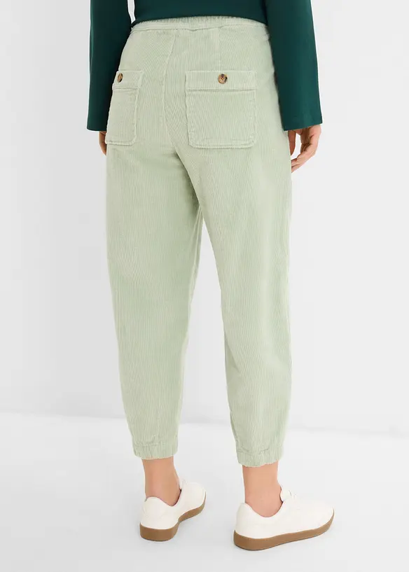 Cordhose in Barellform in grün von hinten - bonprix Cordhose in Barellform in grün von hinten - bonprix
