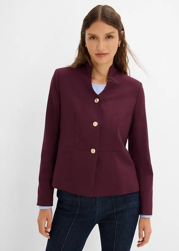 Blazer mit Kelchkragen in rot von vorne (im Anschnitt) - bonprix