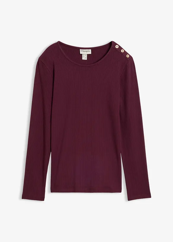 Langarmshirt aus softem Viskose-Mix in rot von vorne - bonprix Langarmshirt aus softem Viskose-Mix in rot von vorne - bonprix