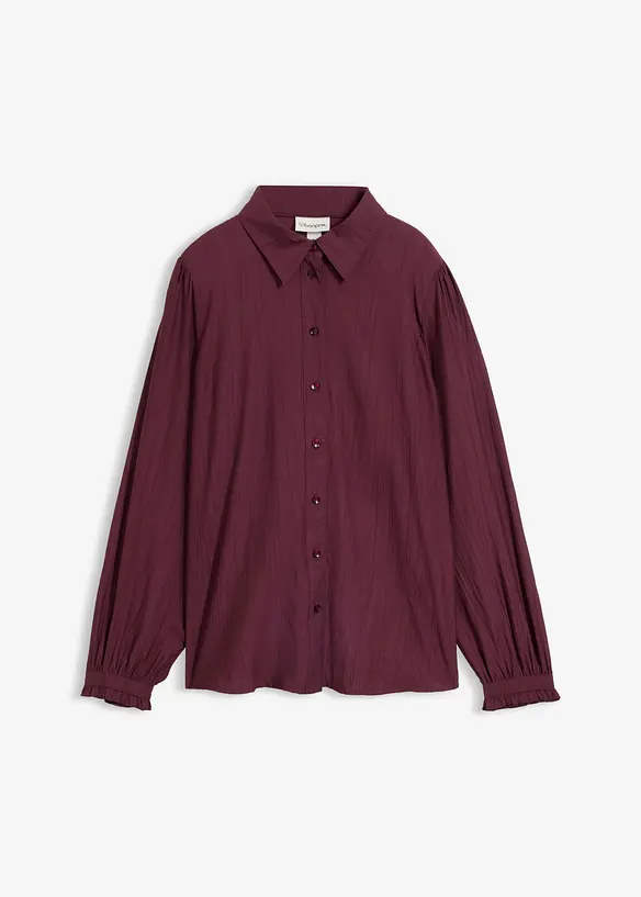 Bluse aus strukturiertem Viskose-Mix in rot von vorne - bonprix Bluse aus strukturiertem Viskose-Mix in rot von vorne - bonprix
