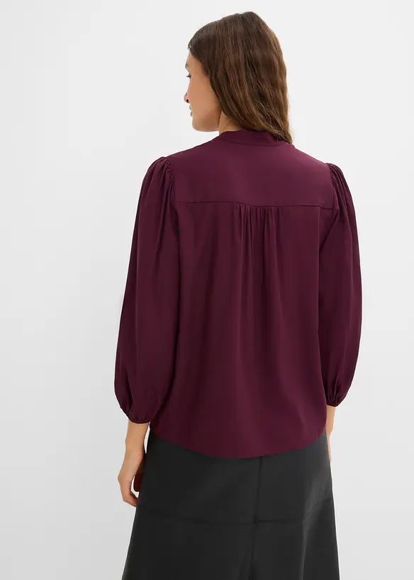 Bluse aus fließendem Lyocell-Mix in rot von hinten (im Anschnitt) - bonprix