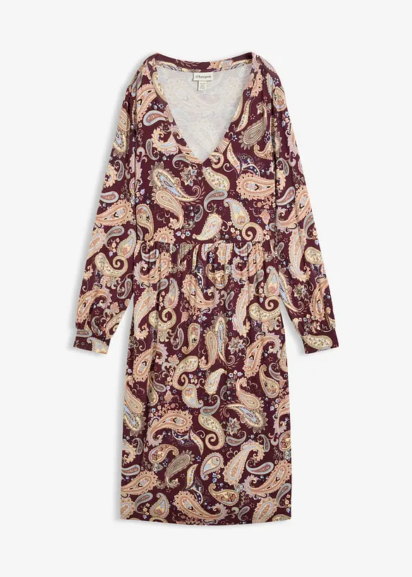 Jerseykleid aus softem Viskose-Mix in rot von vorne - bonprix