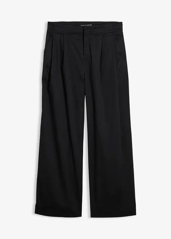Barrel-Hose aus Baumwoll-Stretch in schwarz von vorne - bonprix Barrel-Hose aus Baumwoll-Stretch in schwarz von vorne - bonprix