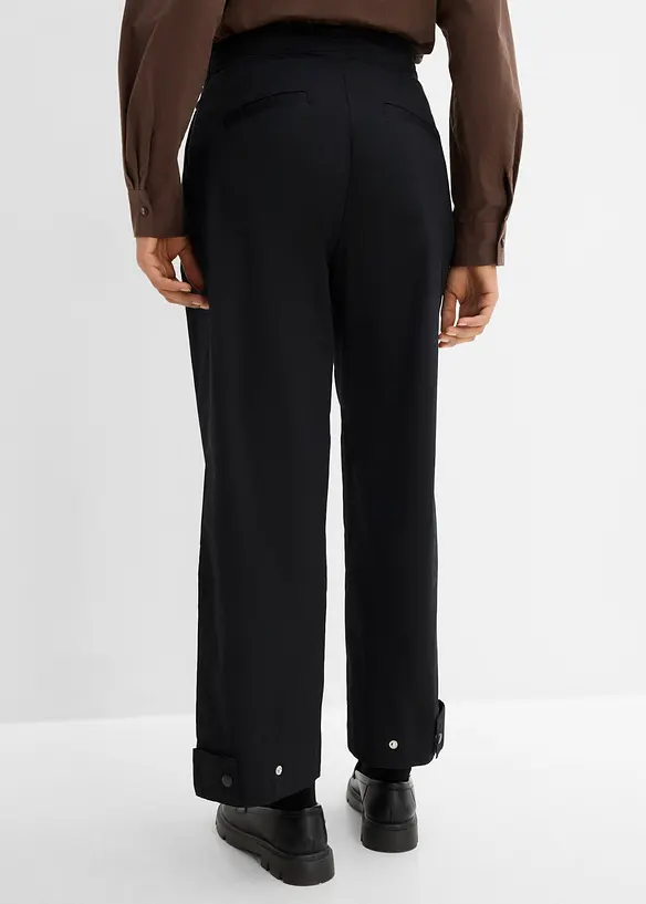Barrel-Hose aus Baumwoll-Stretch in schwarz von hinten - bonprix Barrel-Hose aus Baumwoll-Stretch in schwarz von hinten - bonprix