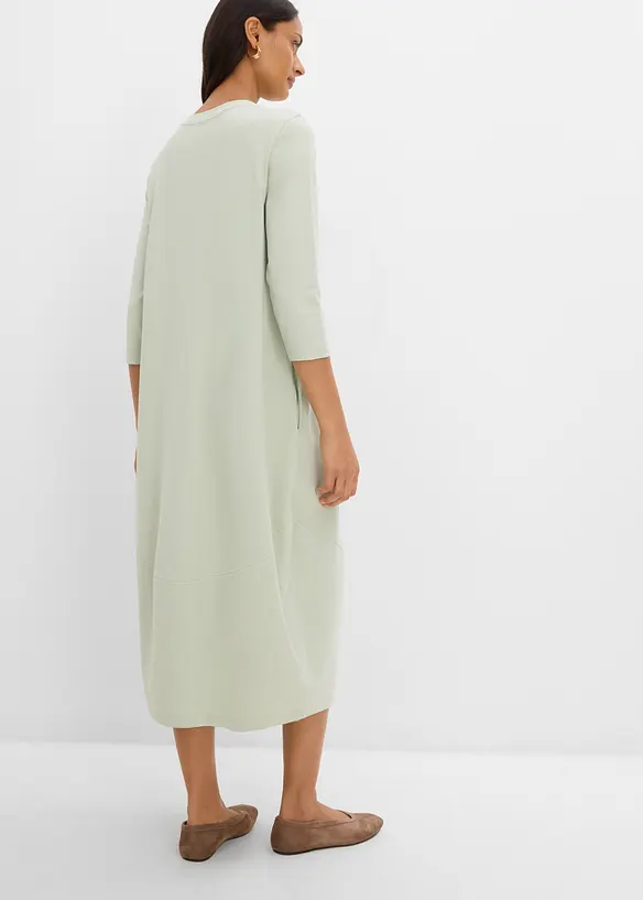 Shirtkleid aus elastischem Baumwoll-Mix in grün von hinten (Totalaufnahme) - bonprix Shirtkleid aus elastischem Baumwoll-Mix in grün von hinten (Totalaufnahme) - bonprix