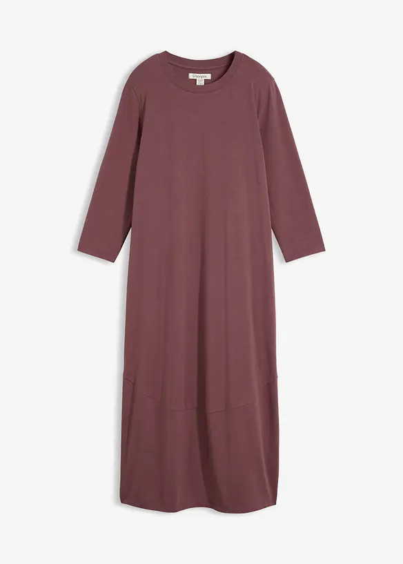 Shirtkleid aus elastischem Baumwoll-Mix in lila von vorne - bonprix Shirtkleid aus elastischem Baumwoll-Mix in lila von vorne - bonprix