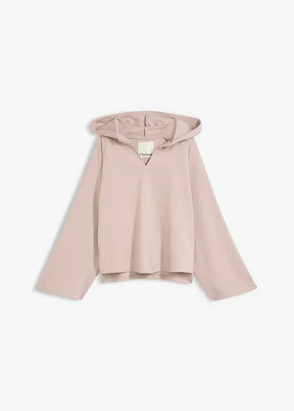 Shirt aus bequemen Punto di Roma in grau von vorne - bonprix