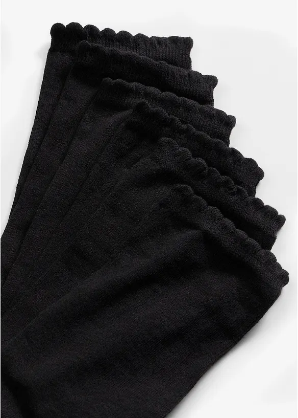 Socken mit Bio-Baumwolle (5er Pack) in schwarz - bonprix