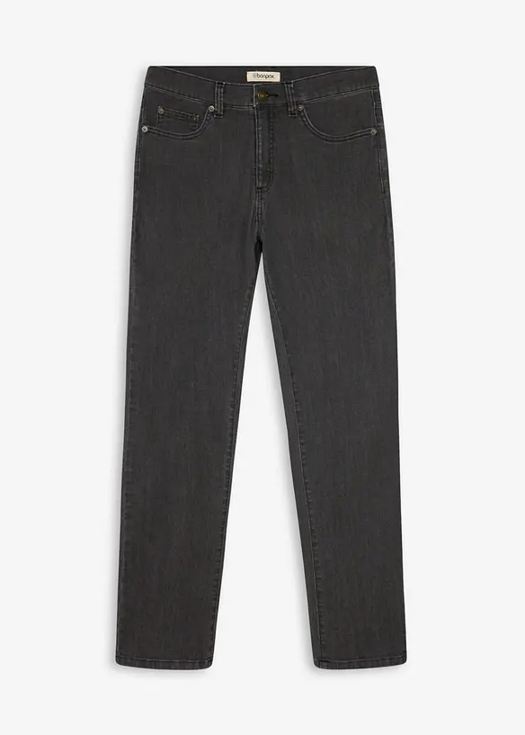 Leichte Classic-Fit-Jeans, Straight in schwarz von vorne - bonprix