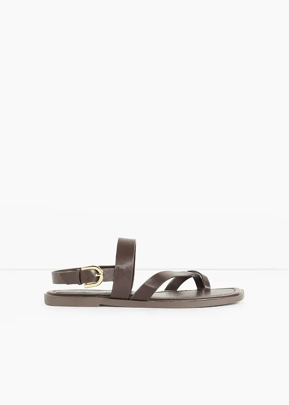 Zehenstegsandalen in braun - bonprix