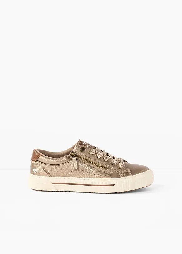 Mustang Sneaker mit Reißverschluss in gold - Mustang