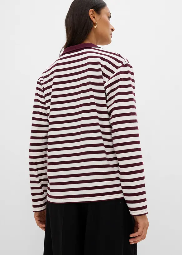 2 in 1 Poloshirt mit V-Ausschnitt in rot von hinten (im Anschnitt) - bonprix 2 in 1 Poloshirt mit V-Ausschnitt in rot von hinten (im Anschnitt) - bonprix