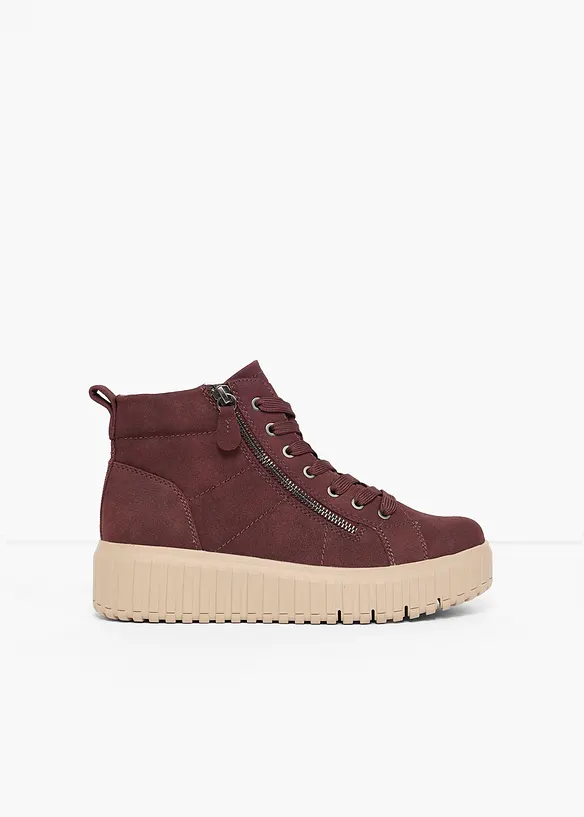 Jana High-Top-Sneaker mit Plateau-Sohle in rot - Jana