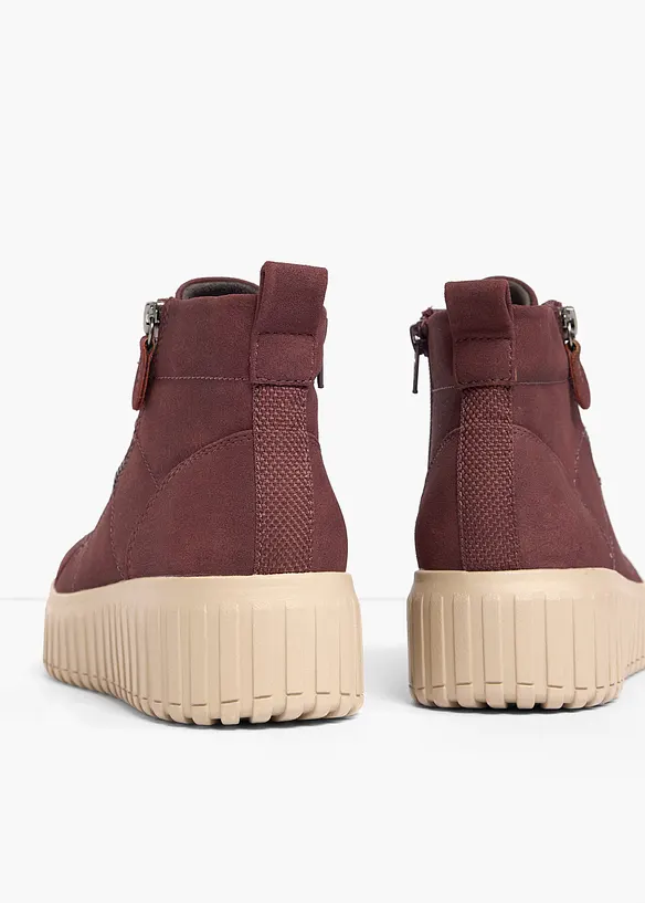 Jana High-Top-Sneaker mit Plateau-Sohle in rot - Jana