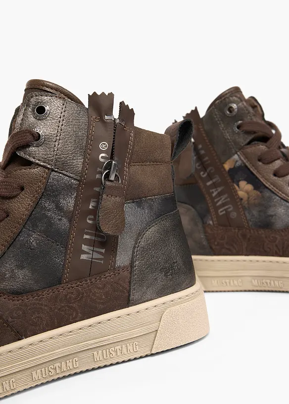 Mustang Sneaker mit Reißverschluss in braun - Mustang