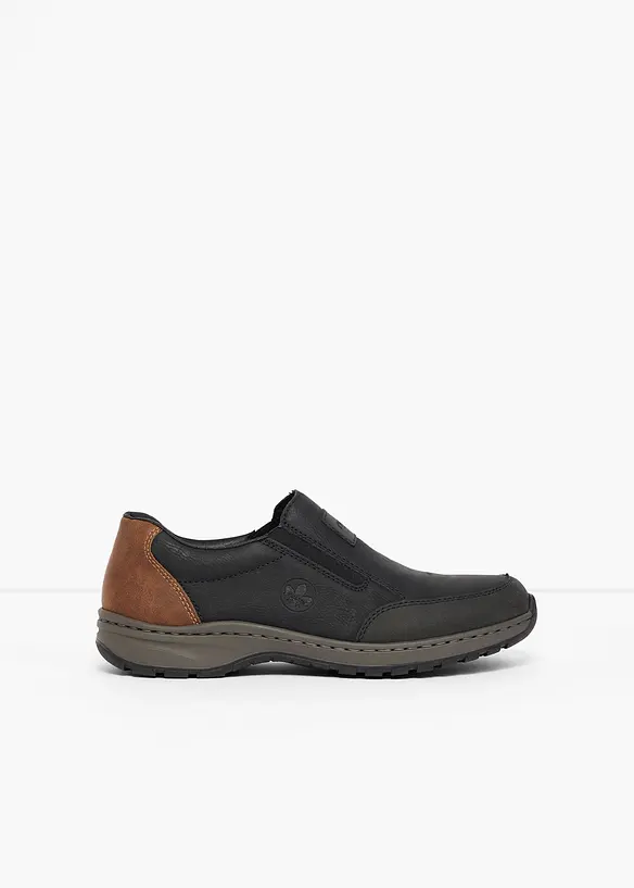 Rieker Komfort-Slipper in bequemer Weite in schwarz - Rieker