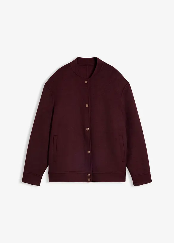 Blouson aus weichem Woll-Mix in rot von vorne - bonprix