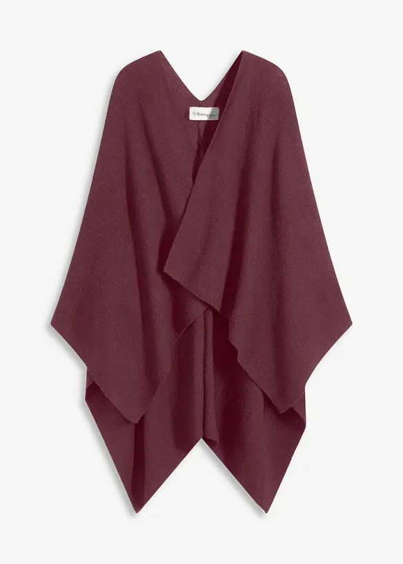 weicher Poncho in rot von vorne - bonprix