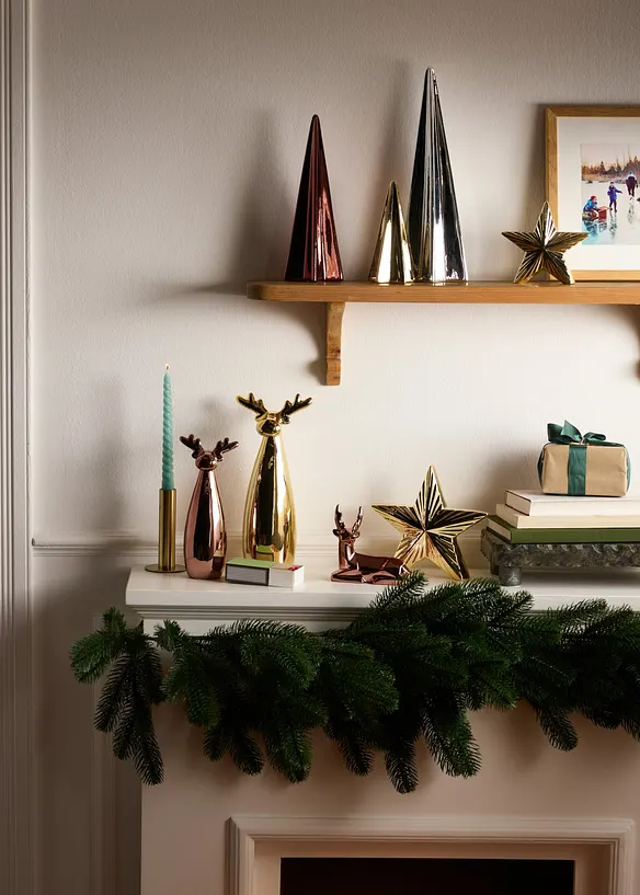 Deko-Objekte moderner Weihnachtsbäume (3-tlg. Set) in silber (Ambiente) - bonprix