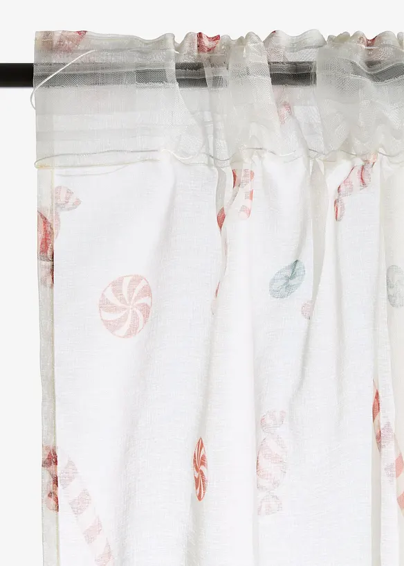 Gardine mit recyceltem Polyester (1er Pack) in beige - bonprix