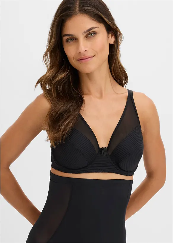 Minimizer-BH mit Mesh in schwarz von vorne (im Anschnitt) - bonprix