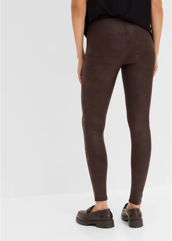 Thermo-Leggings mit Beschichtung in braun von hinten - bonprix Thermo-Leggings mit Beschichtung in braun von hinten - bonprix