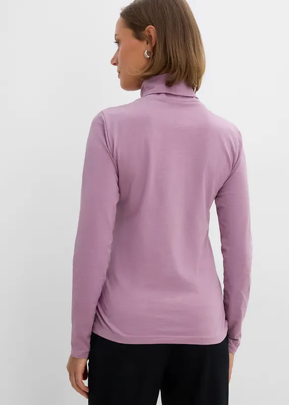 Langarmshirt mit reiner Bio-Baumwolle in lila von hinten (im Anschnitt) - bonprix Langarmshirt mit reiner Bio-Baumwolle in lila von hinten (im Anschnitt) - bonprix